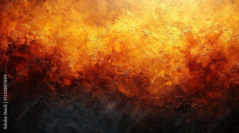 Fototapeta premium Abstract fiery texture with warm hues and dark undertones.