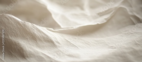 Wallpaper Mural Soft Folds of Beige Fabric Textile Texture with Subtle Shadows Torontodigital.ca
