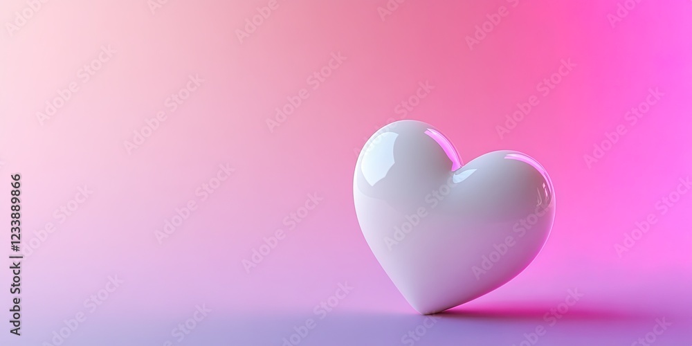 Minimalist White Heart on Gradient Pink Purple Background Perfect for Valentines Love Romance Branding Minimalist White Heart on Gradient Pink Purple Background Perfect for Valentines Love Romance Branding