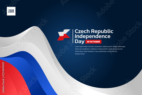 Czech Republic flag background, Czech Republic independence day 28th october