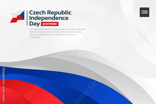Czech Republic flag background, Czech Republic independence day 28th october