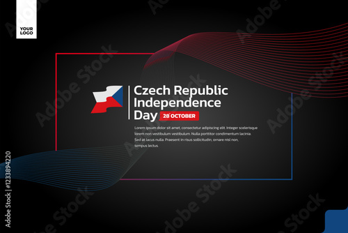 Czech Republic flag background, Czech Republic independence day 28th october
