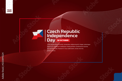 Czech Republic flag background, Czech Republic independence day 28th october