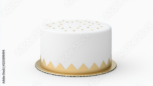 Elegant Art Deco Inspired Birthday Cake with Gold Accents and Minimalist Design