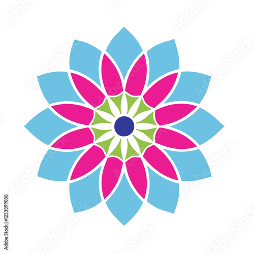 beautiful mandala design with black background