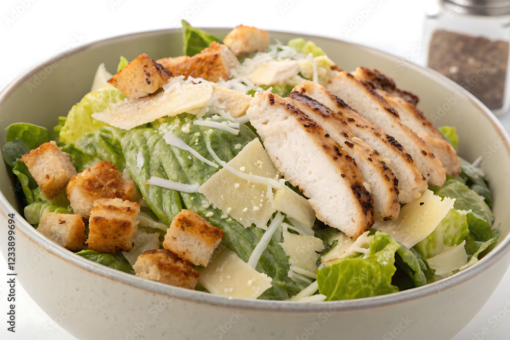 Classic Caesar Salad with Croutons and Parmesan Classic Caesar Salad with Croutons and Parmesan