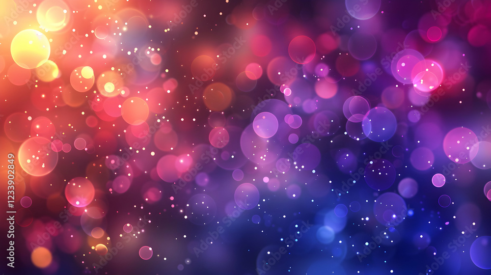 A vibrant abstract background featuring colorful bokeh lights and a dreamy atmosphere.