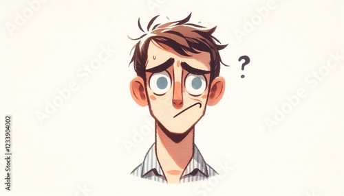 Awkward gawky fumbling oafish dorky man facial expression. portrait of a young guy on light background. emotion facial expression. feelings and people reaction photo