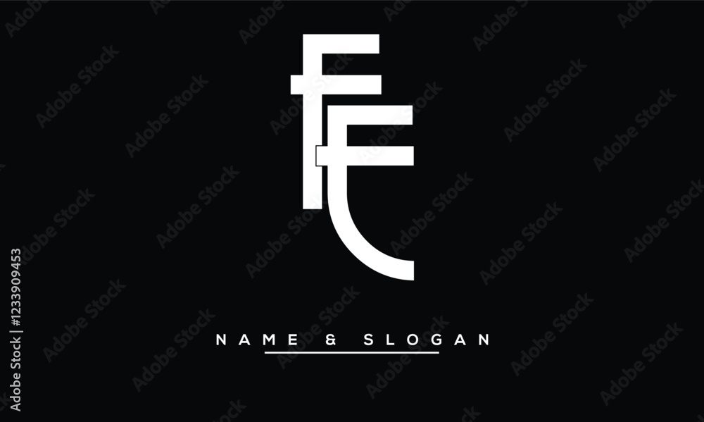 Obraz premium FE, EF Abstract Letters Logo Monogram