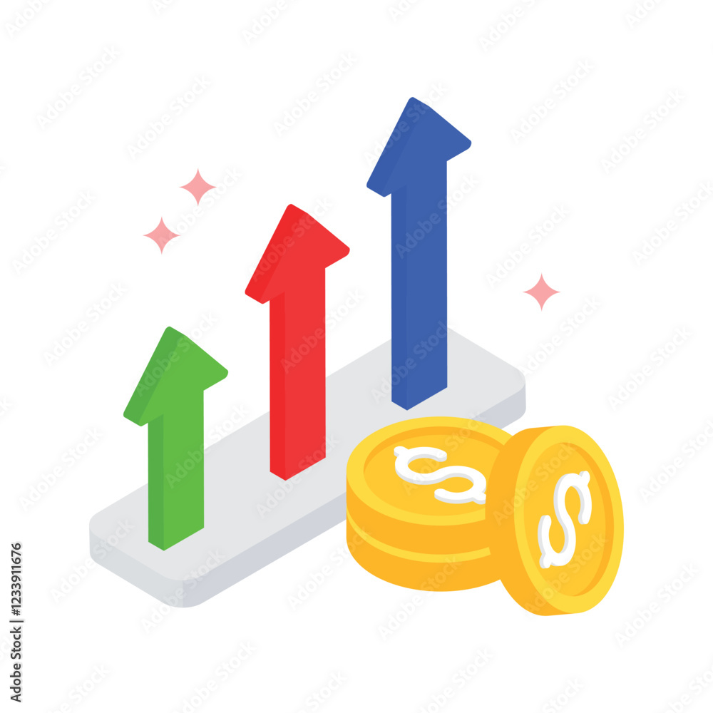 Growing Money Vector Filled Icon style. Eps 10 File Growing Money Vector Filled Icon style. Eps 10 File