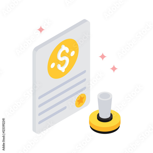  Financial Contract Vector Filled Icon style. Eps 10 File 