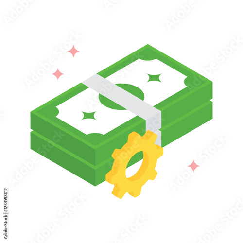 Money Management Vector Filled Icon style. Eps 10 File 