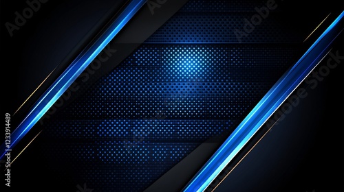 Futuristic Digital Landscape Background with Electric Blue Tones Sharp Neon Lines and Energetic Abstract Grids