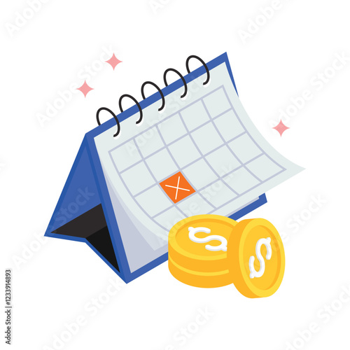 Pay Day Vector Filled Icon style. Eps 10 File 