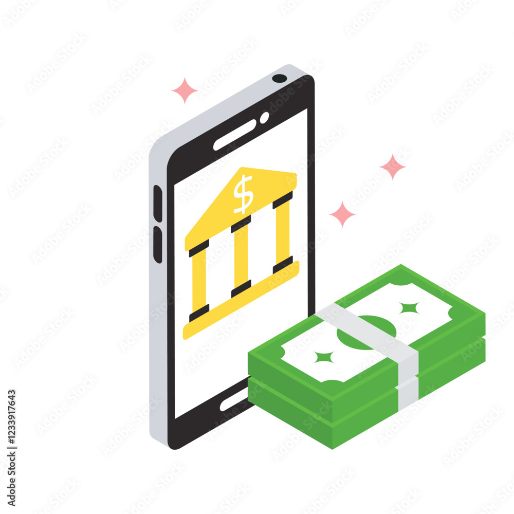 Banking App Vector Filled Icon style. Eps 10 File Banking App Vector Filled Icon style. Eps 10 File