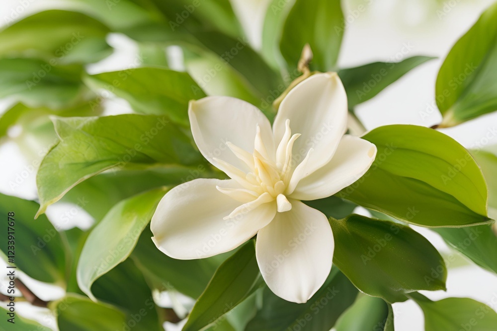 vanilla flower with pods and leaves isolated on transparent background vanilla flower with pods and leaves isolated on transparent background