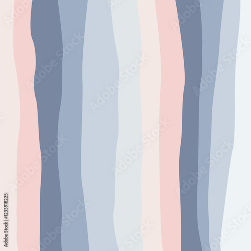 Blue and pink pastel wiggle stripes background