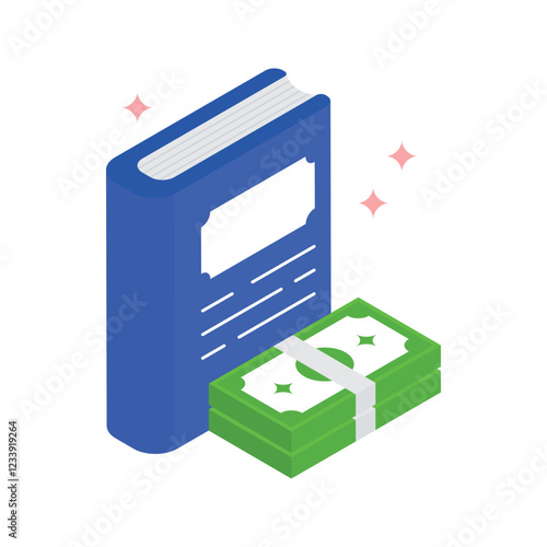 Educational Payment Vector Filled Icon style. Eps 10 File 