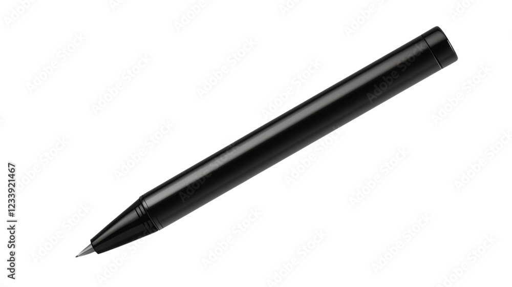 black ballpoint pen isolated on white background black ballpoint pen isolated on white background