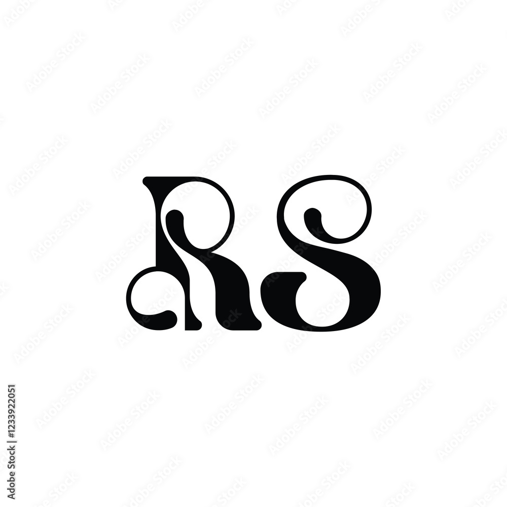 RS monogram logo design letter text name symbol monochrome logotype alphabet character simple logo RS monogram logo design letter text name symbol monochrome logotype alphabet character simple logo