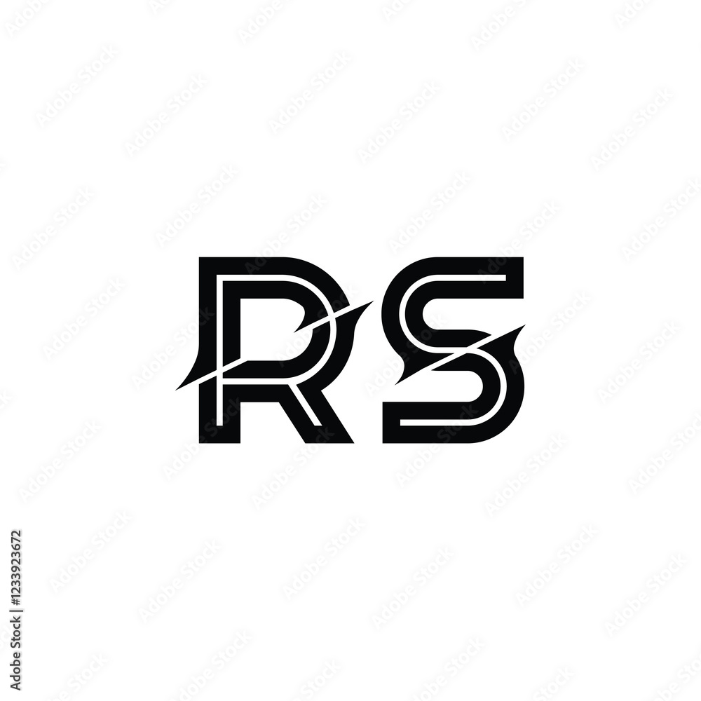 RS monogram logo design letter text name symbol monochrome logotype alphabet character simple logo RS monogram logo design letter text name symbol monochrome logotype alphabet character simple logo
