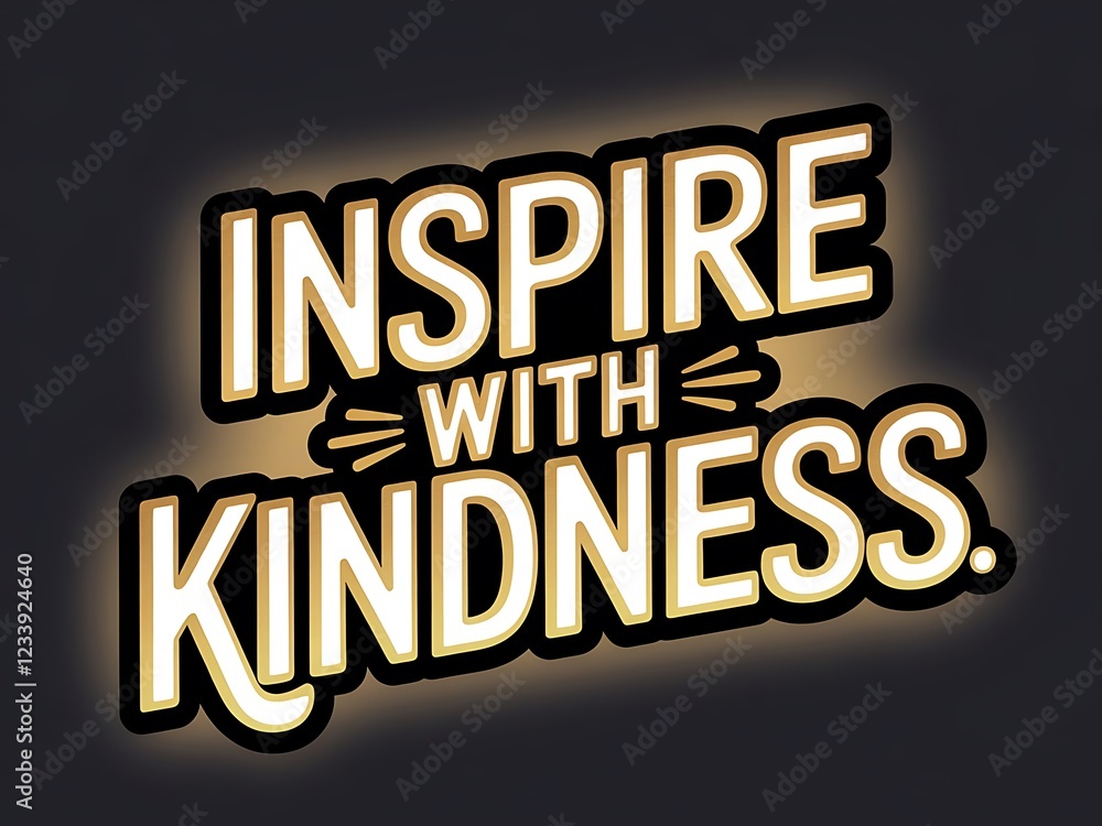 Obraz premium Inspire With Kindness A Motivational Message