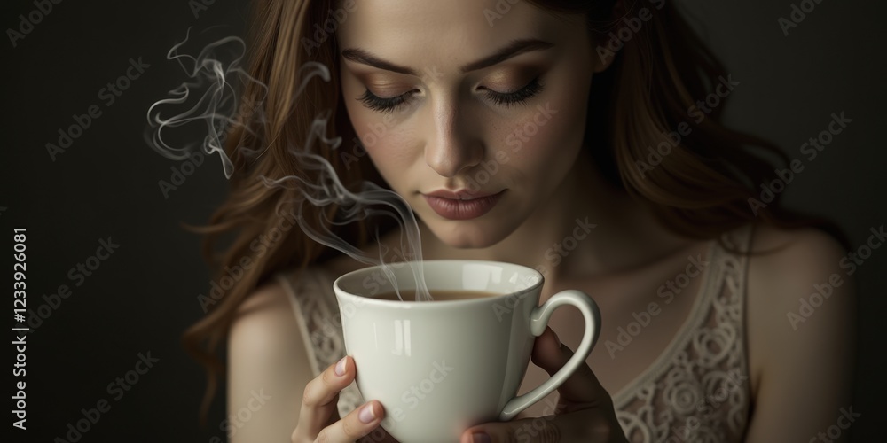 custom made wallpaper toronto digitalDelicate grip on a steaming white coffee cup; hands encircling warmth as morning light dances across its surface