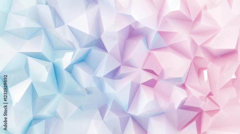 Fototapeta premium A visually captivating abstract background featuring soft pastel colors and dynamic triangular shapes.