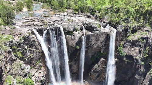 Spectacular aerial footage of Blencoe Falls Queensland  Australia photo