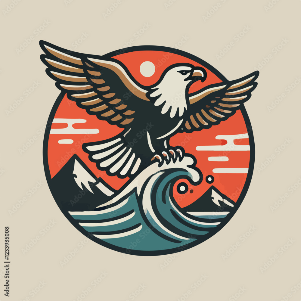 Obraz premium beach eagel logo 