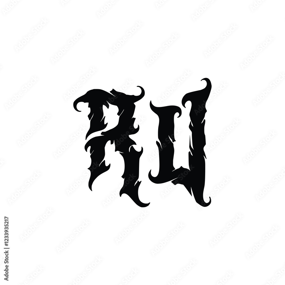 RU monogram logo design letter text name symbol monochrome logotype alphabet character simple logo RU monogram logo design letter text name symbol monochrome logotype alphabet character simple logo