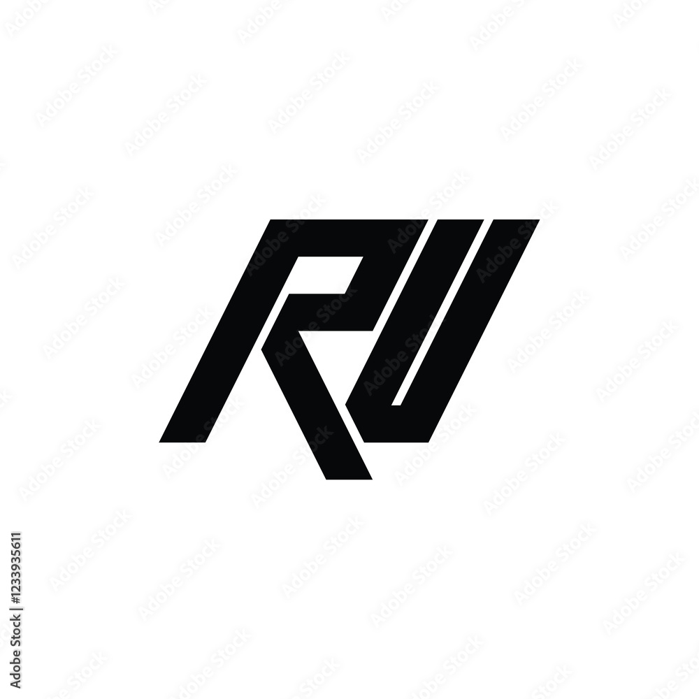 RU monogram logo design letter text name symbol monochrome logotype alphabet character simple logo RU monogram logo design letter text name symbol monochrome logotype alphabet character simple logo