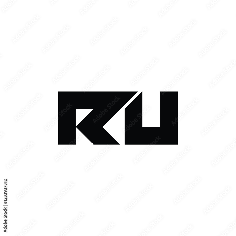 RU monogram logo design letter text name symbol monochrome logotype alphabet character simple logo RU monogram logo design letter text name symbol monochrome logotype alphabet character simple logo