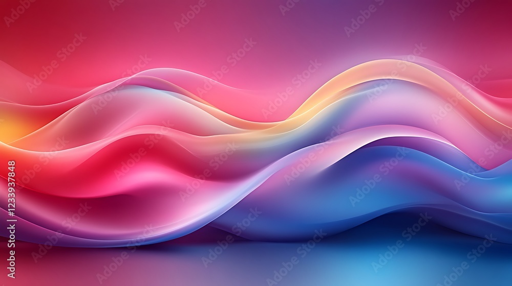 Abstract Colorful Waves Flowing Smoothly Abstract Colorful Waves Flowing Smoothly