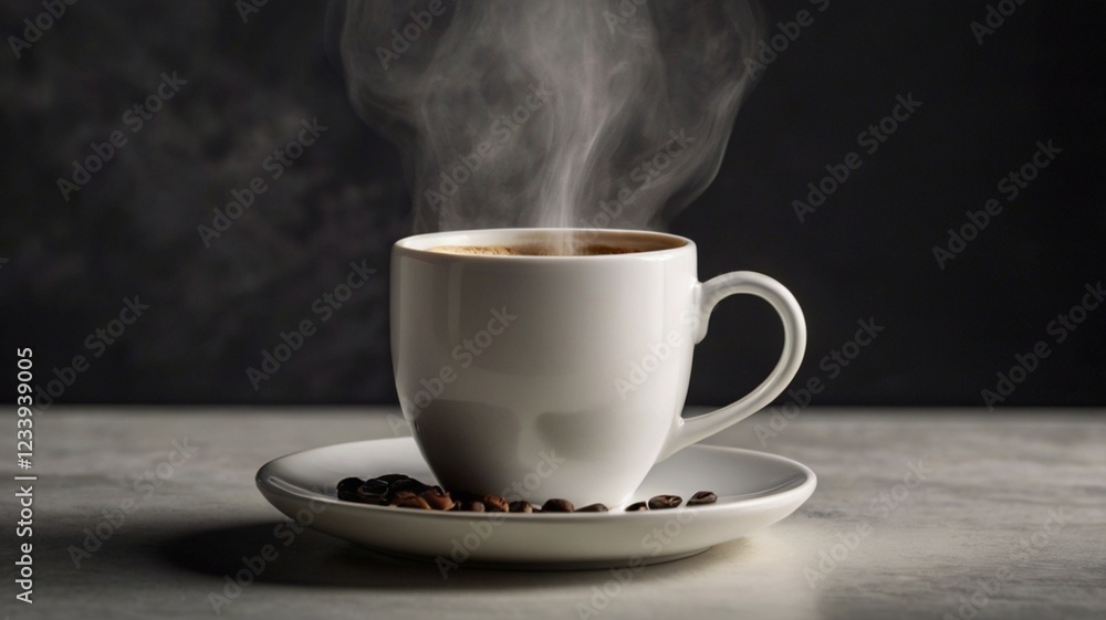 cup of black coffee in a white ceramic mug cup of black coffee in a white ceramic mug