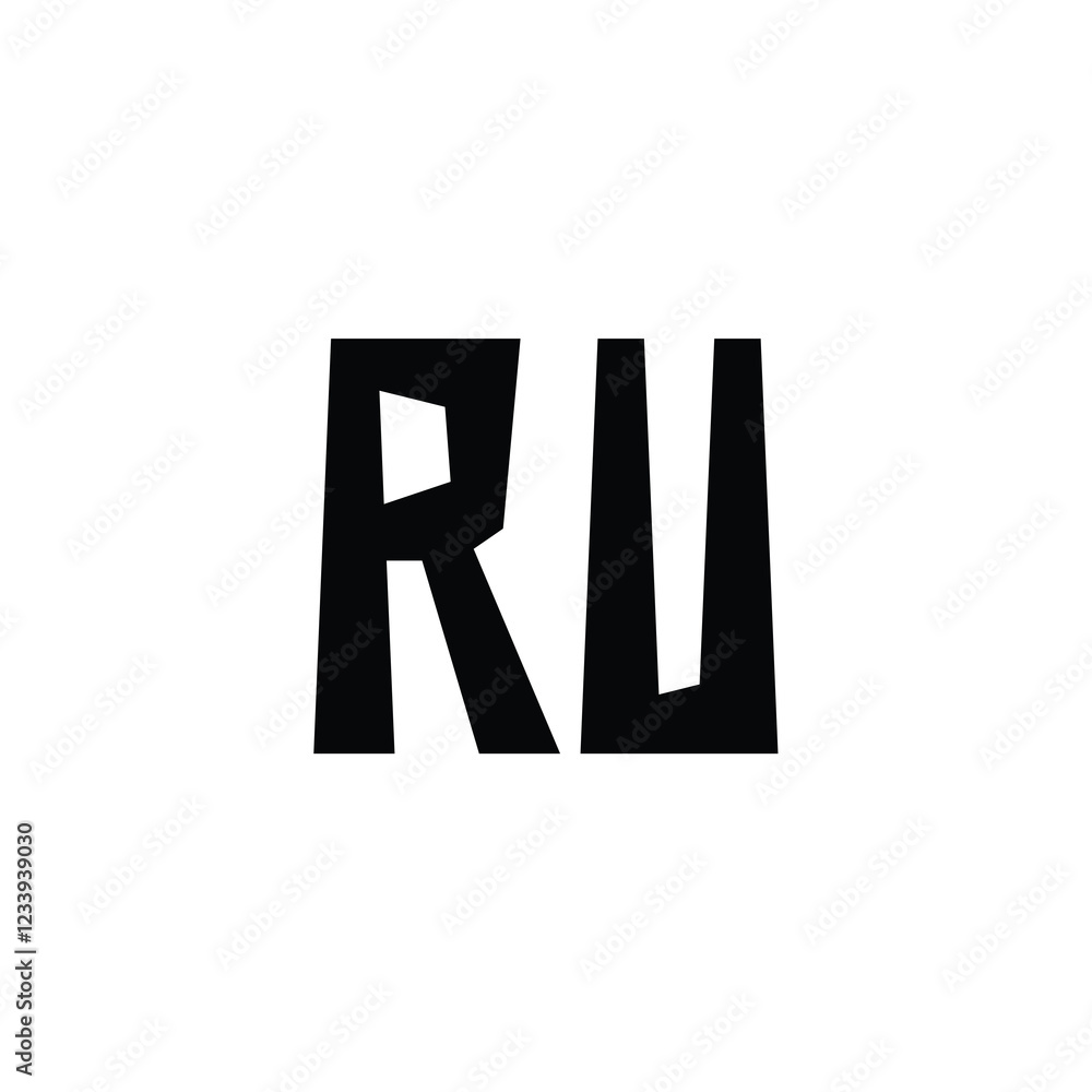 RU monogram logo design letter text name symbol monochrome logotype alphabet character simple logo RU monogram logo design letter text name symbol monochrome logotype alphabet character simple logo