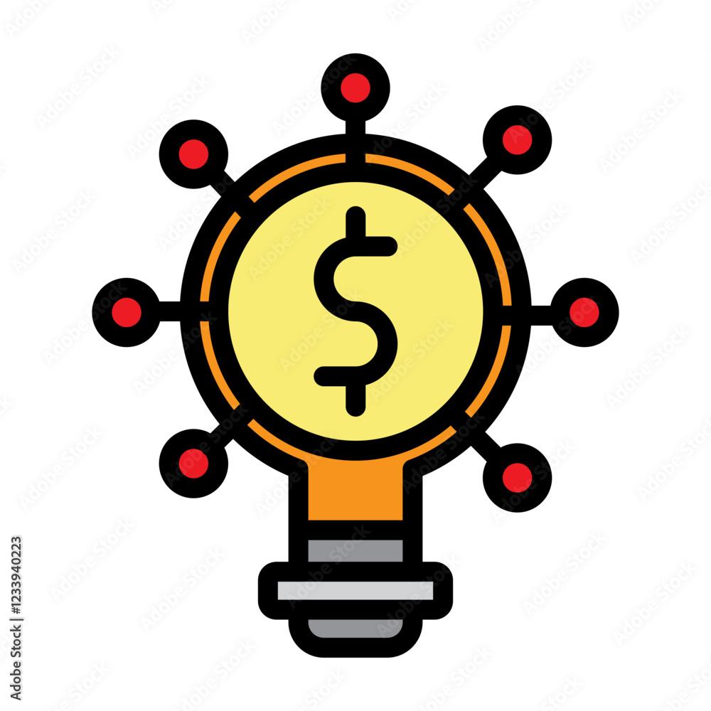 Fintech Innovation Vector Filled Icon Design Fintech Innovation Vector Filled Icon Design