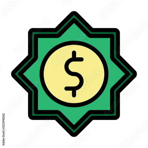 Shariah Finance Vector Filled Icon Design photo