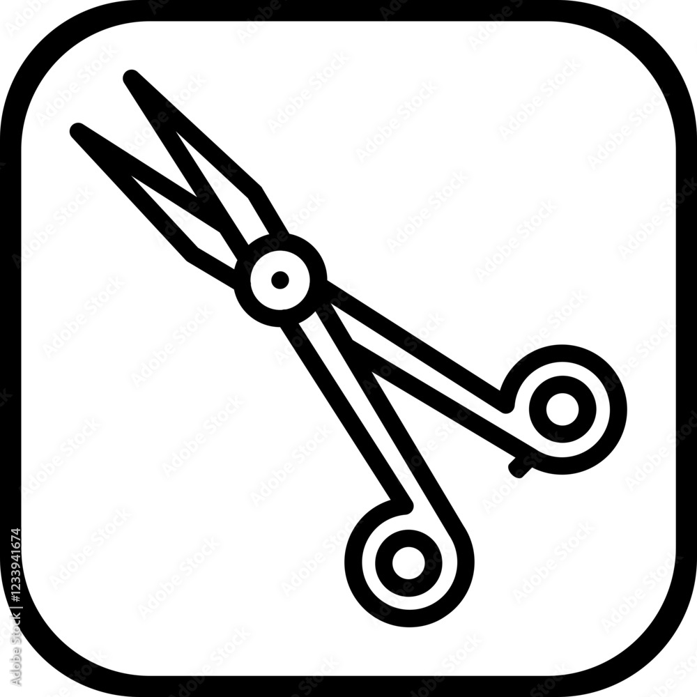 728-Surgical Scissors Icon style 728-Surgical Scissors Icon style