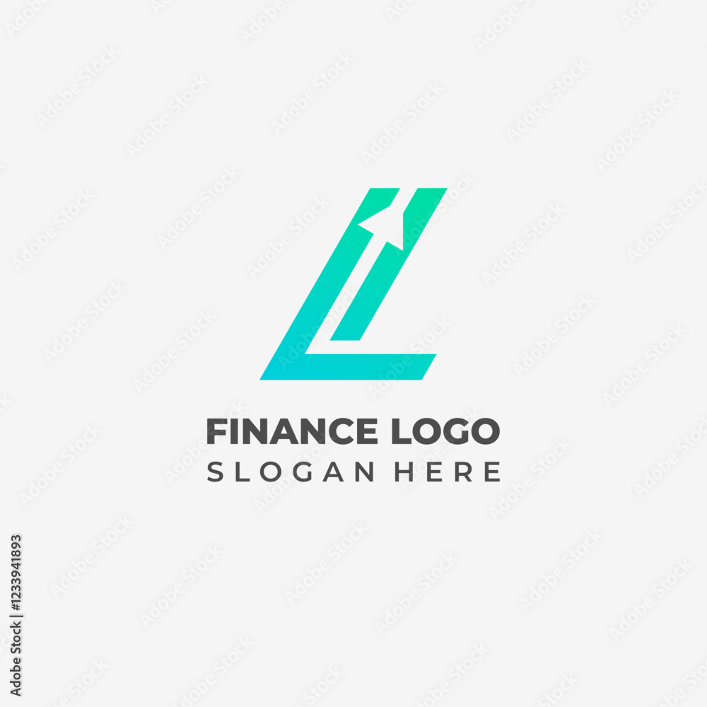 Letter L Simple Modern Arrow Combination for Finance Logo Letter L Simple Modern Arrow Combination for Finance Logo
