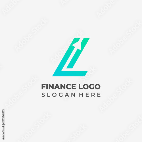 Letter L Simple Modern Arrow Combination for Finance Logo