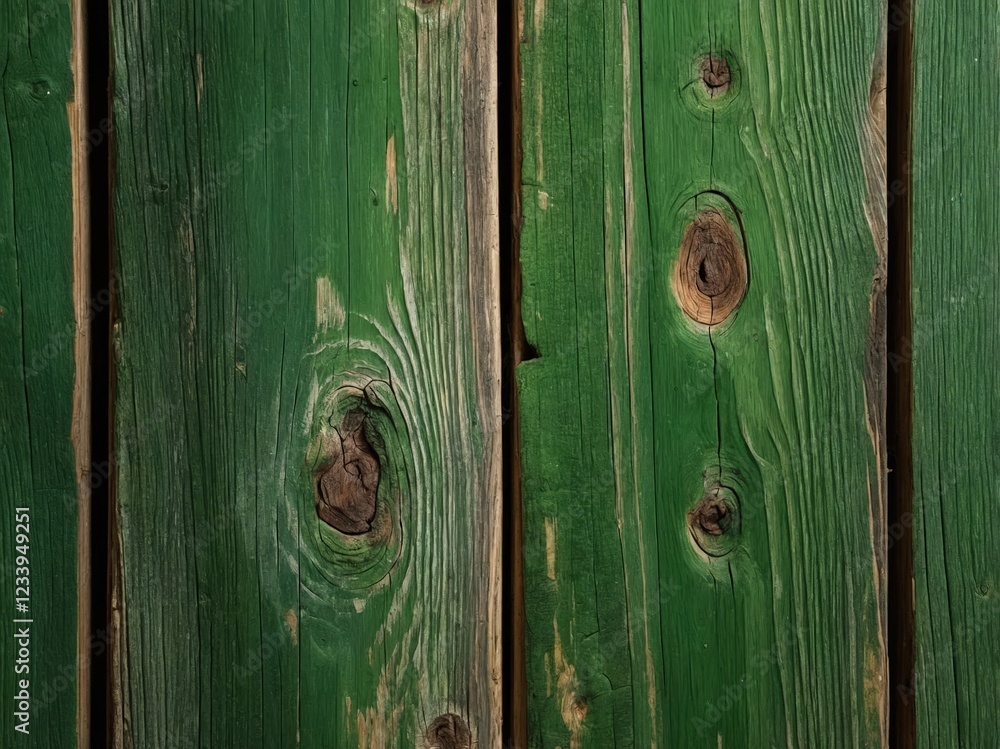 Fototapeta premium Rustic green wooden planks with natural texture
