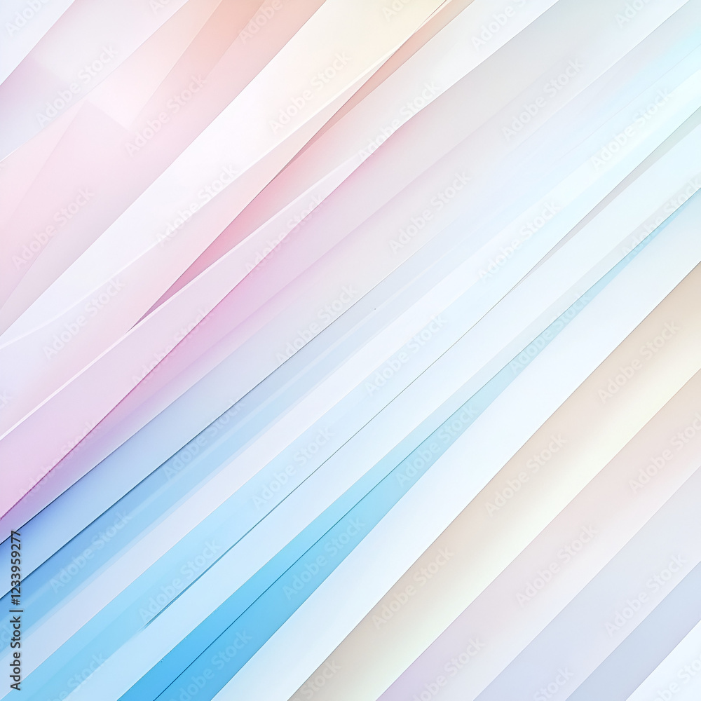Obraz premium Abstract Lines in Pastel: An ethereal and eye-catching abstract artwork featuring overlapping diagonal lines in soft pastel hues, radiating a sense of calm and modernity.