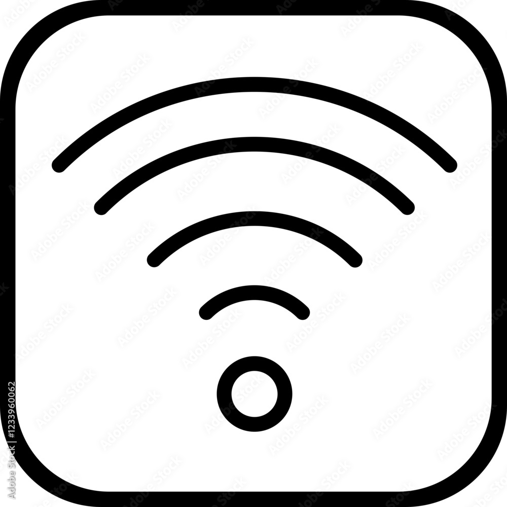 WiFi signal vector icon style