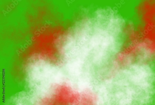 Abstract colorful background. green red white background with smoke cloud copy space for design. Web banner.