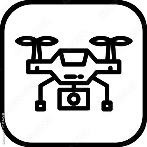 Dron vector icon style