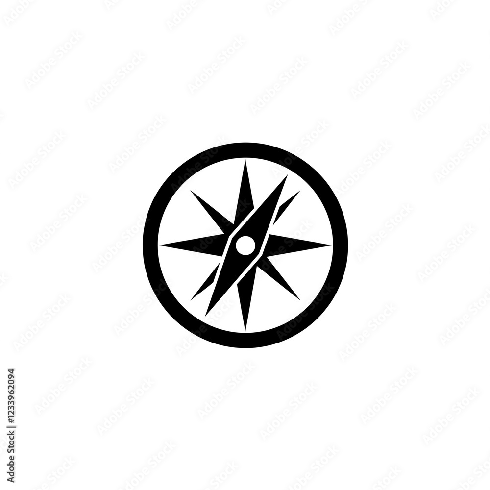 black and white compass icon graphic design element symbol illustration black and white compass icon graphic design element symbol illustration