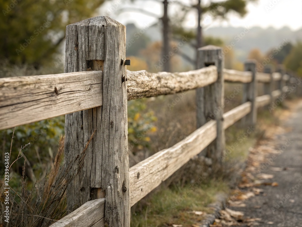 Rustic wooden fence, isolated. A weathered barrier. Rustic wooden fence, isolated. A weathered barrier.