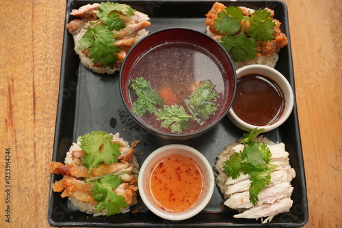 Obraz na płótnie Asian Food, Chicken Rice - アジア 料理 カオマンガイ w salonie