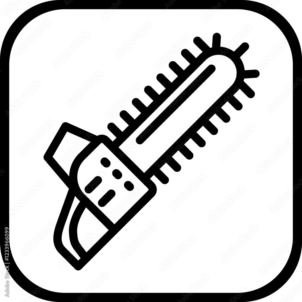 Chainsaw vector icon style Chainsaw vector icon style